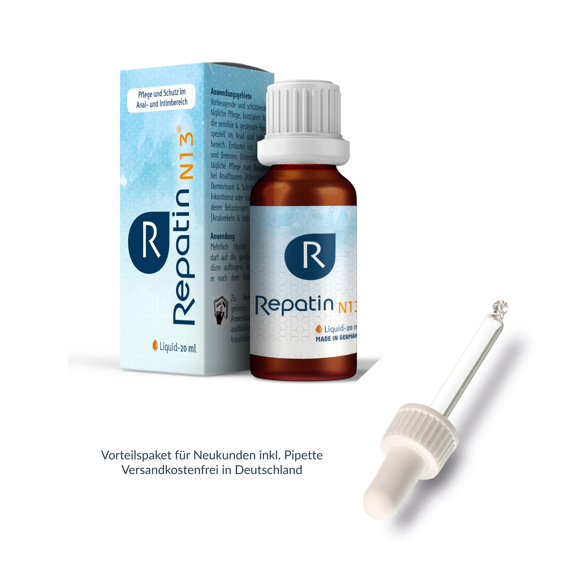 Vorteilspaket: 1x Repatin N13®20 ml und Gratis-Pipette ohne Versandkosten